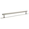 Millhouse Brass Pennington Hexagonal T-Bar Cabinet Pull Handle on Backplate 320mm - Satin Nickel
