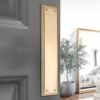 Georgian Finger Plate 300mm  Satin Brass
