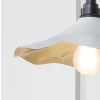 Smooth Brass Flora Wall Light in Flock