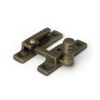 Burnished Brass Beehive Quadrant Fastener - Narrow