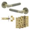 Complete Venice Door Handle Pack - Internal Doors - Antique Brass - By Frelan Hardware - JE-F3A-AB