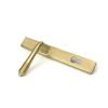 Satin Brass Reeded Slimline Lever Espag. Lock Set