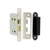 Jedo Kontrax Bathroom locks with Square Forend & Radiused Strike Plate 65mm Nickel Plate - By Frelan Hardware - JL450NP