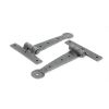 Pewter 6" Penny End T Hinge (pair)