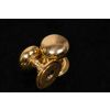 Old English Harrogate Solid Brass Mushroom Mortice Knob on Concealed Fix Rose - Raw Brass
