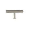 Millhouse Brass Eiffel Knurled T-Bar Cabinet Knob Handle - Satin Nickel