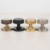 Millhouse Brass Harrison Brass Knurled Mortice Knob on Concealed Fix Rose - Satin Brass
