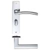Zoo Hardware Amalfi lever on bathroom backplate - Polished Chrome