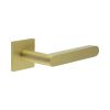 CR-101 Satin Brass Fixed Dead Square Rose Door Handle - By Frelan Hardware - CR-101B3SB