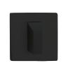 Tupai Rapido 5S Line WC Turn on 5mm Slimline Square Rose (bolt through fixing only) - Pearl Black