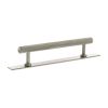 Millhouse Brass Paddington Spiral T-Bar Cabinet Pull Handle on Backplate 128mm - Satin Nickel