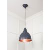 Smooth Copper Brindley Pendant in Slate