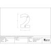 Satin Chrome Numeral 2