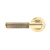 Aged Brass Brompton Lever on Rose Set (Plain) - Unsprung