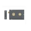 Reversible Rim Lock 152x102mm Grey - By Frelan Hardware - JL187GY