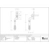 Aged Brass Reeded Espag - LH