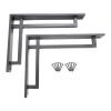 Narrow Art Deco Bracket Black (Sold in Pairs)