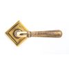 Aged Brass Hammered Newbury Lever on Rose Set (Square) - Unsprung