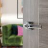 Atlantic Kansas Door Pack Bundle (2.5" Latch, 3"x2" Hingesx3) - Polished Chrome