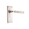 Regency Lever on Backplate Lock Polished Nickel