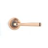 Polished Bronze Avon Round Lever on Rose Set (Plain) - Unsprung