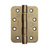 Jedo Stainless Steel Grade 13 Radiused Ball Bearing Hinges - 102x76x3mm - Antique Brass - Pair - J9500RAB
