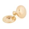Polished Brass Mushroom Cabinet Knob 38mm