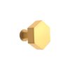 Hexagonal Cupboard Knob Satin Brass