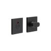 CR-801 Black Thumb Turn & Lock Square Rose w/ Indicator - By Frelan Hardware - CR-801BK7MB