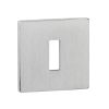 Tupai Rapido 5S Line Key Escutcheons on 5mm Slimline Square Rose - Satin Chrome (Pair)