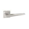 Forme Naxos Lever Door Handle on Minimal Square Rose - Satin Chrome (Pair)