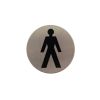 Atlantic Male 3M Adhesive 75mm - Satin Stainless Steel