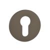 Tupai Rapido 5S Line Euro Escutcheons on 5mm Slimline Round Rose - Titanium (Pair)