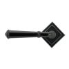 Black Regency Lever on Rose Set (Square) - Unsprung