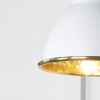 Hammered Brass Brindley Wall Light in Flock