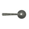 Pewter Avon Round Lever on Rose Set (Plain)