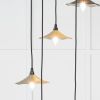 Smooth Nickel Flora Cluster Pendant in Tump