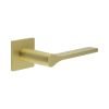 CR-105 Satin Brass Fixed Dead Square Rose Door Handle - By Frelan Hardware - CR-105B3SB
