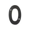 Zoo Hardware Numeral - No. 0 - 4" - Black