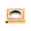 Polished Bronze Hammered Newbury Lever on Rose Set (Square)