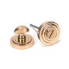 Polished Bronze Round Thumbturn Set (Art Deco)