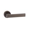 Forme Asti Lever Door Handle on Minimal Round Rose - Urban Bronze (Pair)