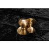 Old English Ripon Solid Brass Reeded Mortice Knob on Concealed Fix Rose - Raw Brass