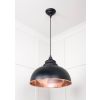 Smooth Copper Harborne Pendant in Elan Black