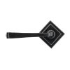 Black Avon Round Lever on Rose Set (Square) - Unsprung