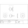 Black Octagonal Centre Door Knob - Internal