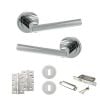STATUS Nebraska Door Handle Pack (3 Lever Lock Set - 2.5" CE Sashlock, 4" Slim Knuckle Hinges x2) - Polished Chrome