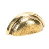 Aged Brass Hammered Regency Concealed Drawer Pull
