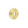 Burlington Standard Keyway Escutcheons Stepped Rose Satin Brass - By Frelan Hardware - BUR-60SB-73SB