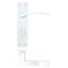 Zoo Hardware Toledo lever on bathroom backplate - Polished Chrome